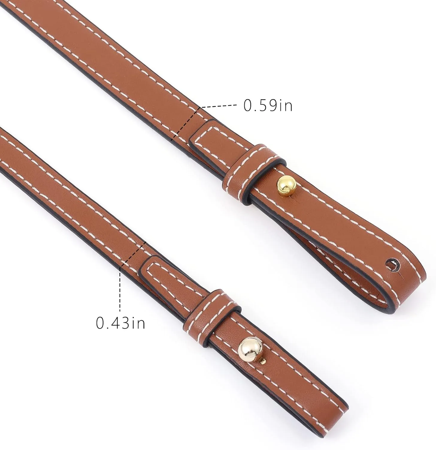 BAIXUEJI Genuine Leather Purse Strap Adjustable Replacement Crossbody Shoulder Bag Handbag