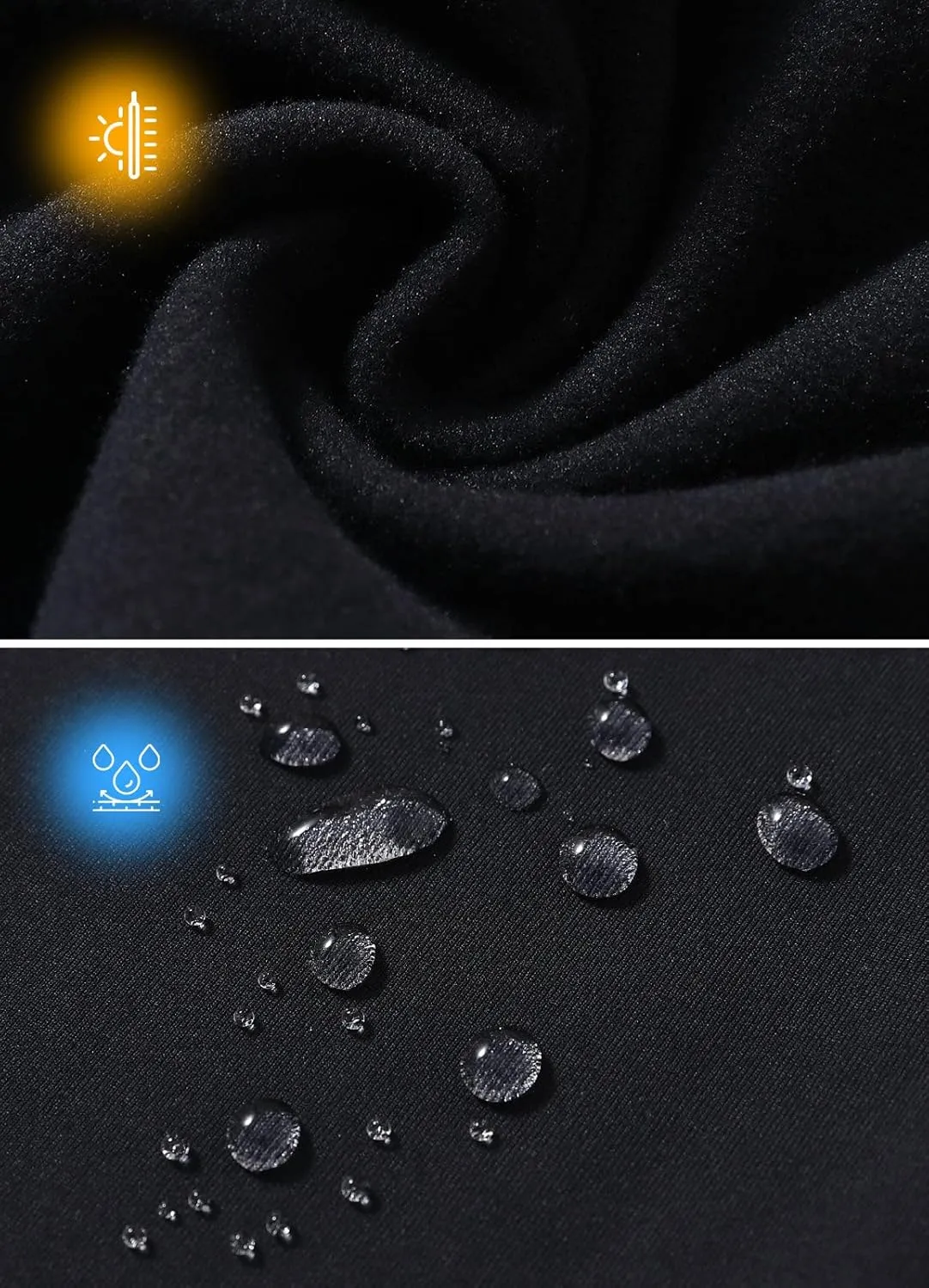 baleaf Men's Thermal Cycling Pants, 4D Padded Winter Bike Tights Fleece Lined Bicyble Riding Leggings