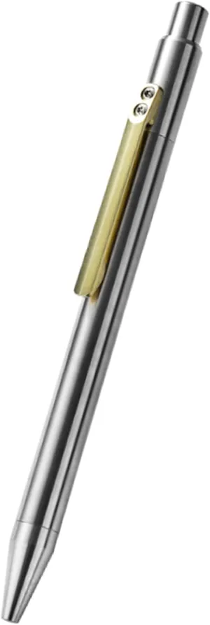 Ballpoint Pen 5.39" Length Titanium Alloy Ballpoint Pen with Clip Writing Pocket Pen for Business Office Daily Use