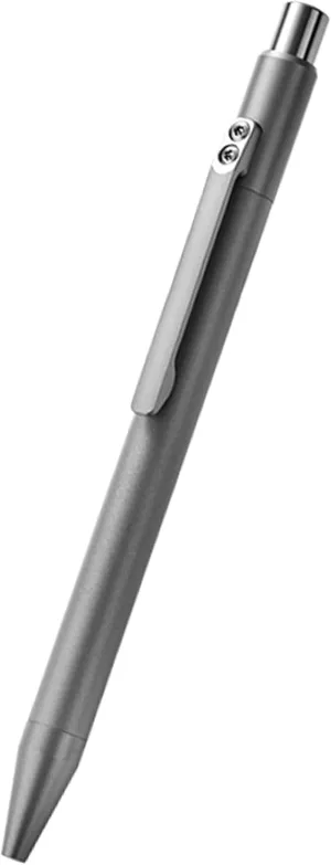 Ballpoint Pen 5.39" Length Titanium Alloy Ballpoint Pen with Clip Writing Pocket Pen for Business Office Daily Use
