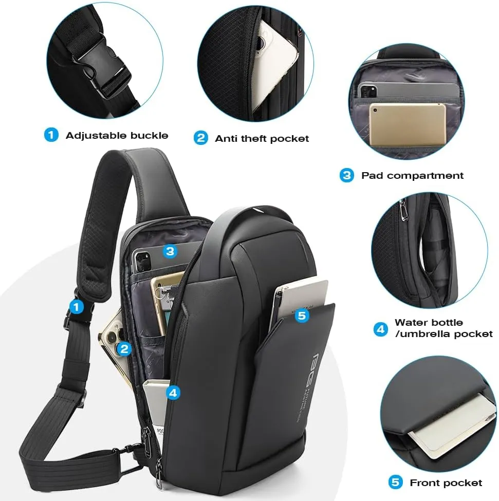 BANGE Man Sling Bag,Mens Sling Bags Crossbody