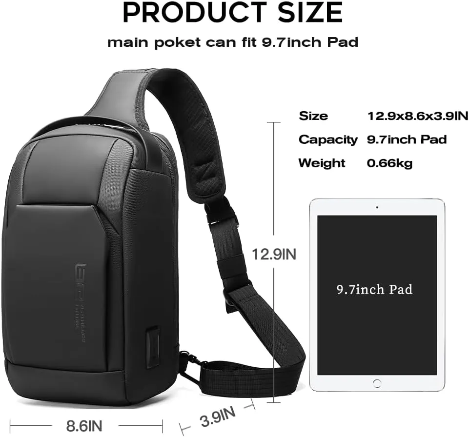 BANGE Man Sling Bag,Mens Sling Bags Crossbody