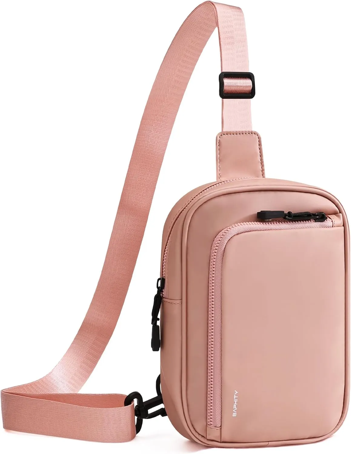 BAPHITY Small Sling Bag for Women and Men, Crossbody Bag Trendy, Fanny Packs Purses Chest Bag Lightweight Small Backpack for Travel - Pink