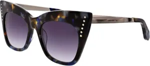 BCBGMAXAZRIA Womens Kitten Retro Glam Cat Eye Sunglasses Blue O/S