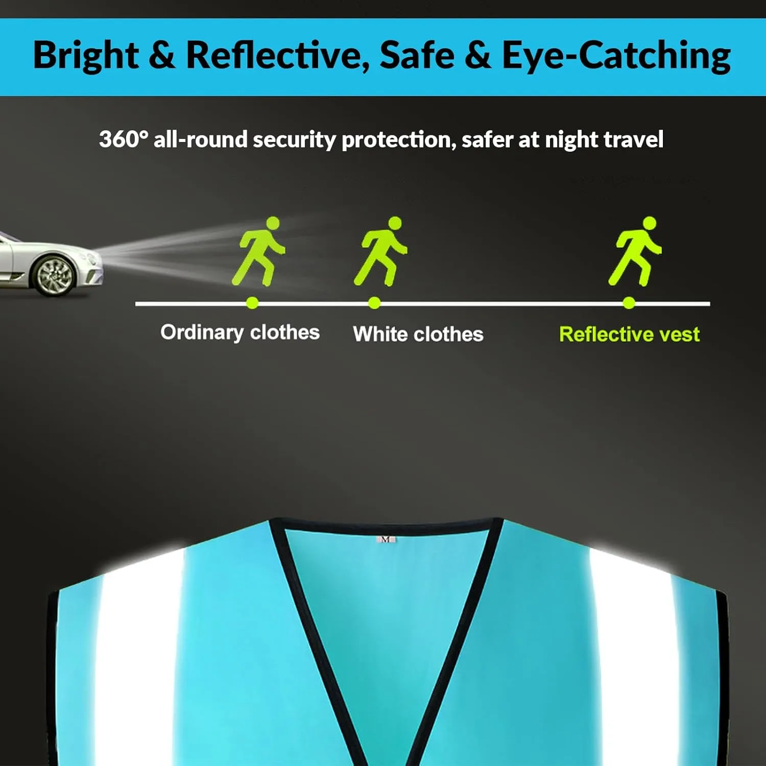 BeautyWill Custom Safety Vest logo Visibility Reflective Vest Class 2 Hi Vis Security Construction Work Vest