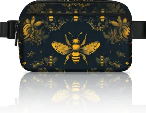 Bee Fanny Pack Fashion Belt Bag Lightweight Waist Pouch with Adjustable Strap Mini Crossbody Bags for Women Travel Sports Running