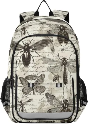 Beetle Wallpaper Pattern Backpack for Boys Girls Elementary School Bag Kids Bookbag Travel Rucksack With Reflective Stripes