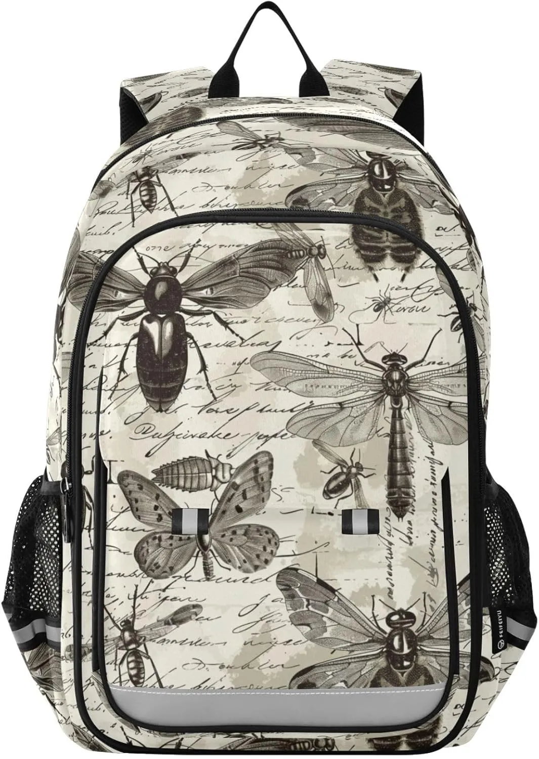 Beetle Wallpaper Pattern Backpack for Boys Girls Elementary School Bag Kids Bookbag Travel Rucksack With Reflective Stripes