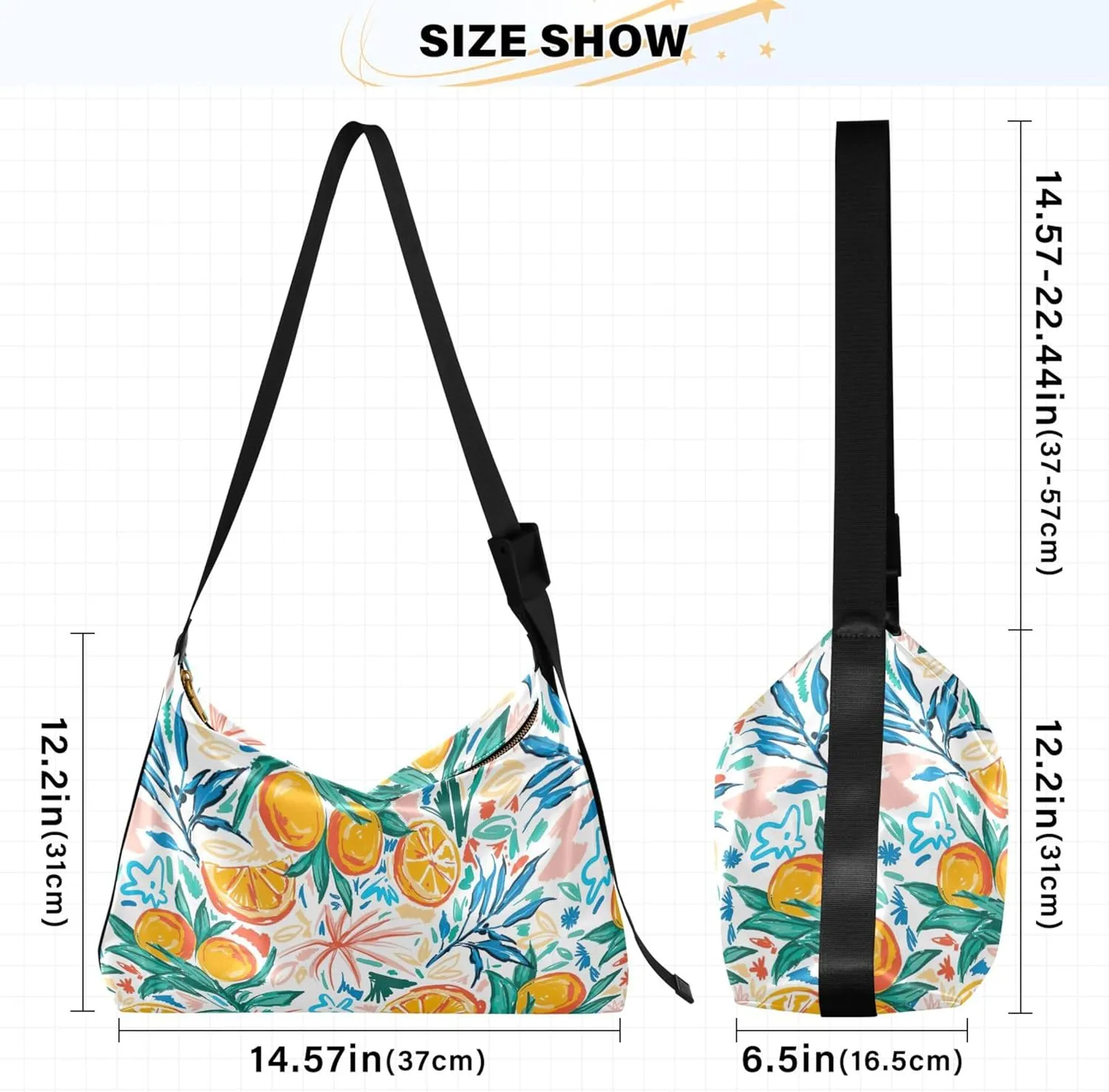 Beige Geometric Leaves PU Leather Shoulder Bag Hobo Large Crossbody Bag Unique Leaf Print Shoulder Purse Handbag