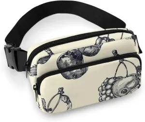 Belt Bag Fanny Pack Waist Bag Black Ink Outline Crossbody Bags for Women Bum Bag Everywhere Belt Bag