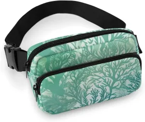 Belt Bag Fanny Pack Waist Bag Green Sea Blue Seaweed Crossbody Bags for Women Bum Bag Everywhere Belt Bag
