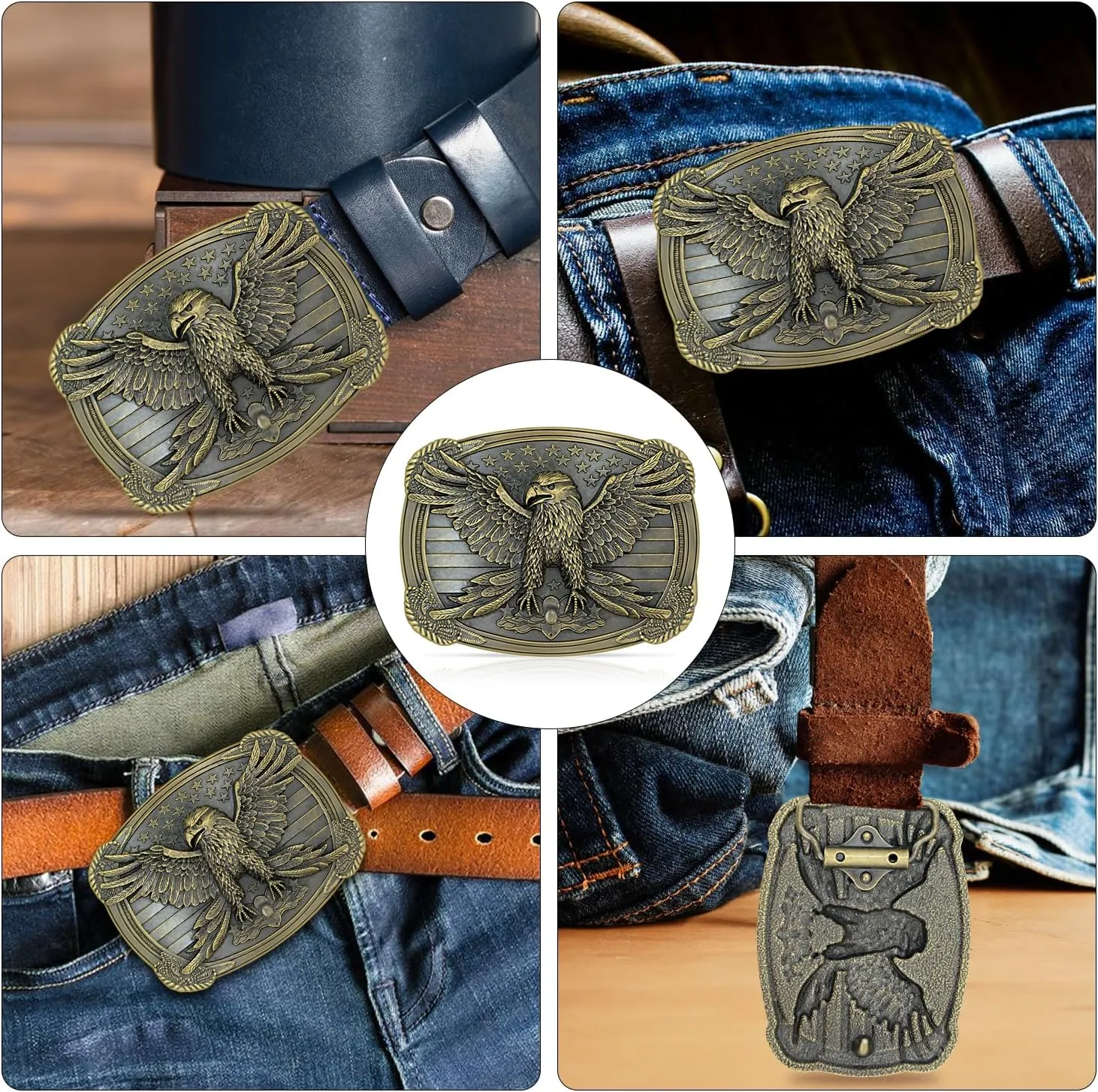 Belt Buckles Men Western Cowboy - Don't Tread On Me Belt Buckles for Men & Women | Cowboy Belt Buckle Cowgirl Belt Buckle