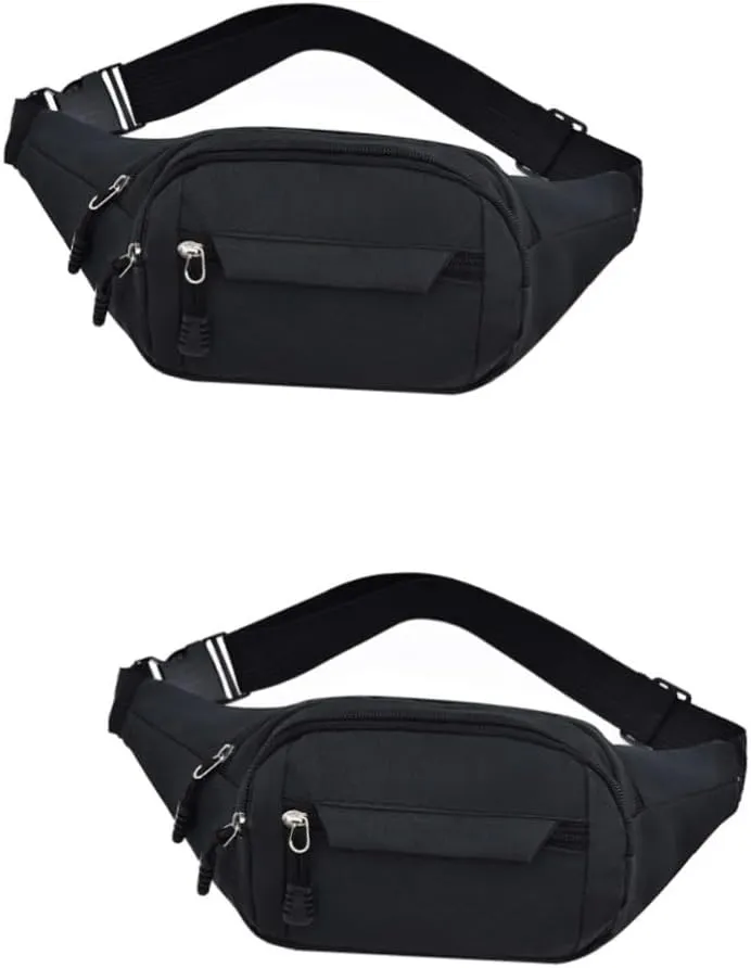 BESPORTBLE 2pcs Fanny Pack for Men Travel Waist Bag Adjustable Belt Running Belt for Outdoor Sports Fashionable Oxford Cloth Accessory