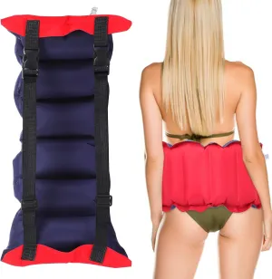 BESPORTBLE Inflatable Swim Belt: Swim Training Belt Swimming Belt for Adults, Back Float Kids Swim Belt Swimming Training Aid Waist Belt with Buckle and Rope for Swimming, 76.00X26.00X0.10CM