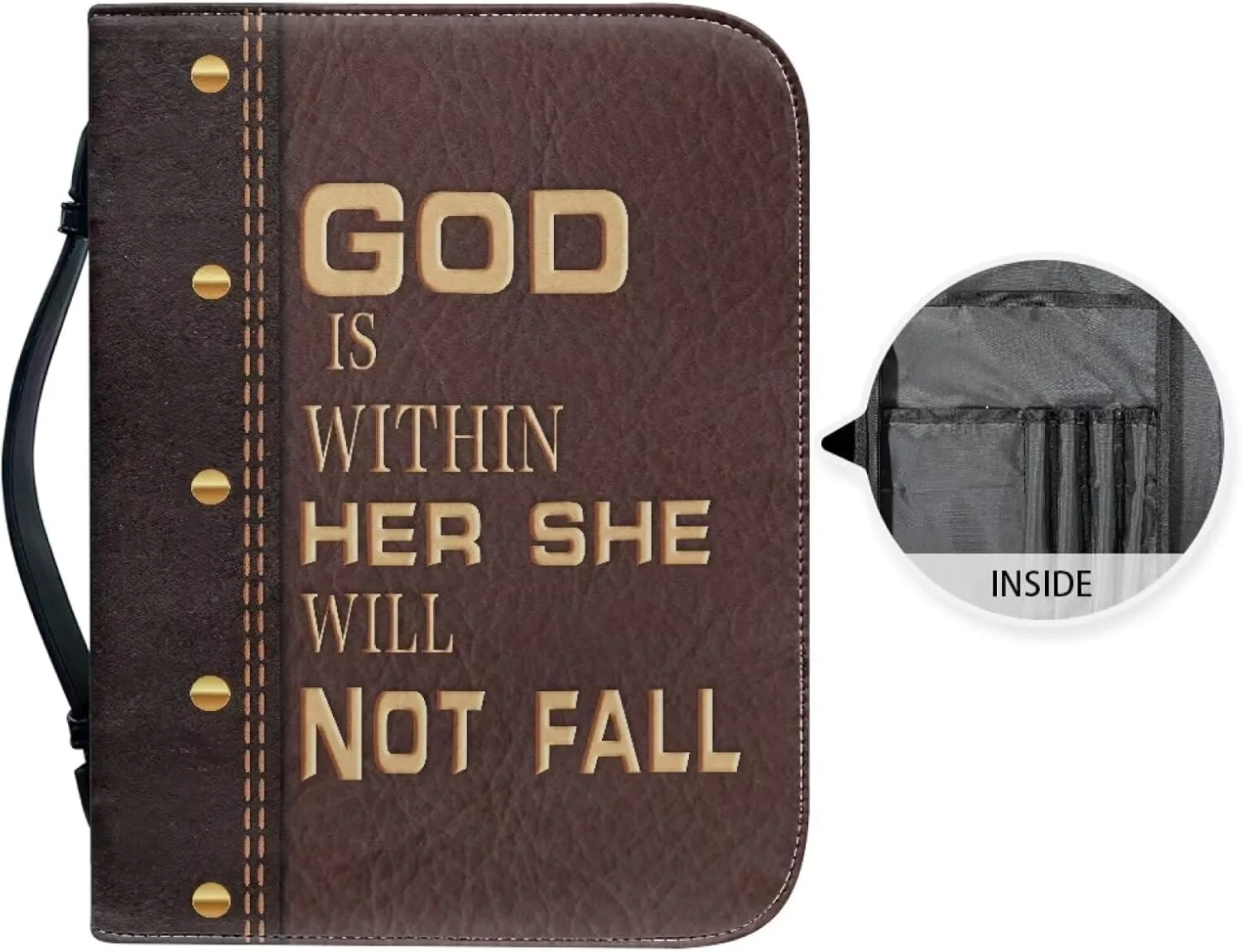 Bible Cover Large Bible Bags Bible Cover Case for Men and Women Large Bible Book Carrying Cases with Pockets & Handle