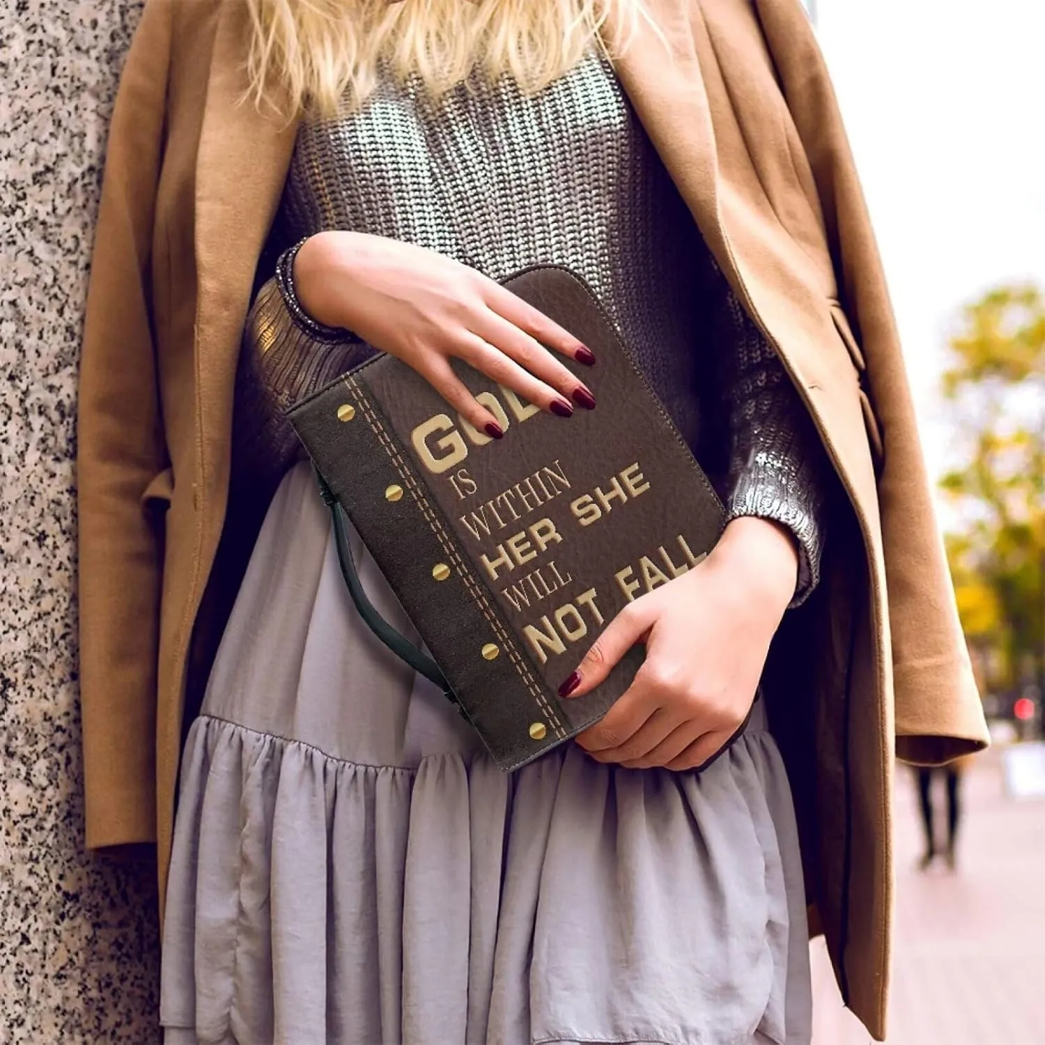 Bible Cover Large Bible Bags Bible Cover Case for Men and Women Large Bible Book Carrying Cases with Pockets & Handle