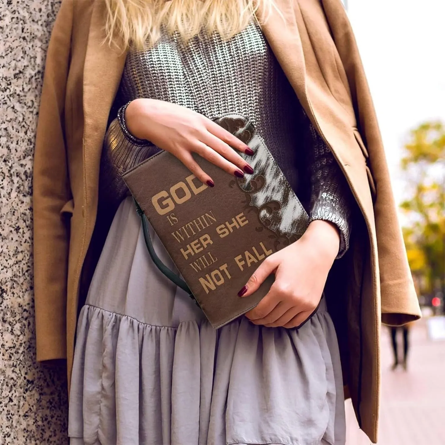 Bible Cover Large Bible Bags Bible Cover Case for Men and Women Large Bible Book Carrying Cases with Pockets & Handle