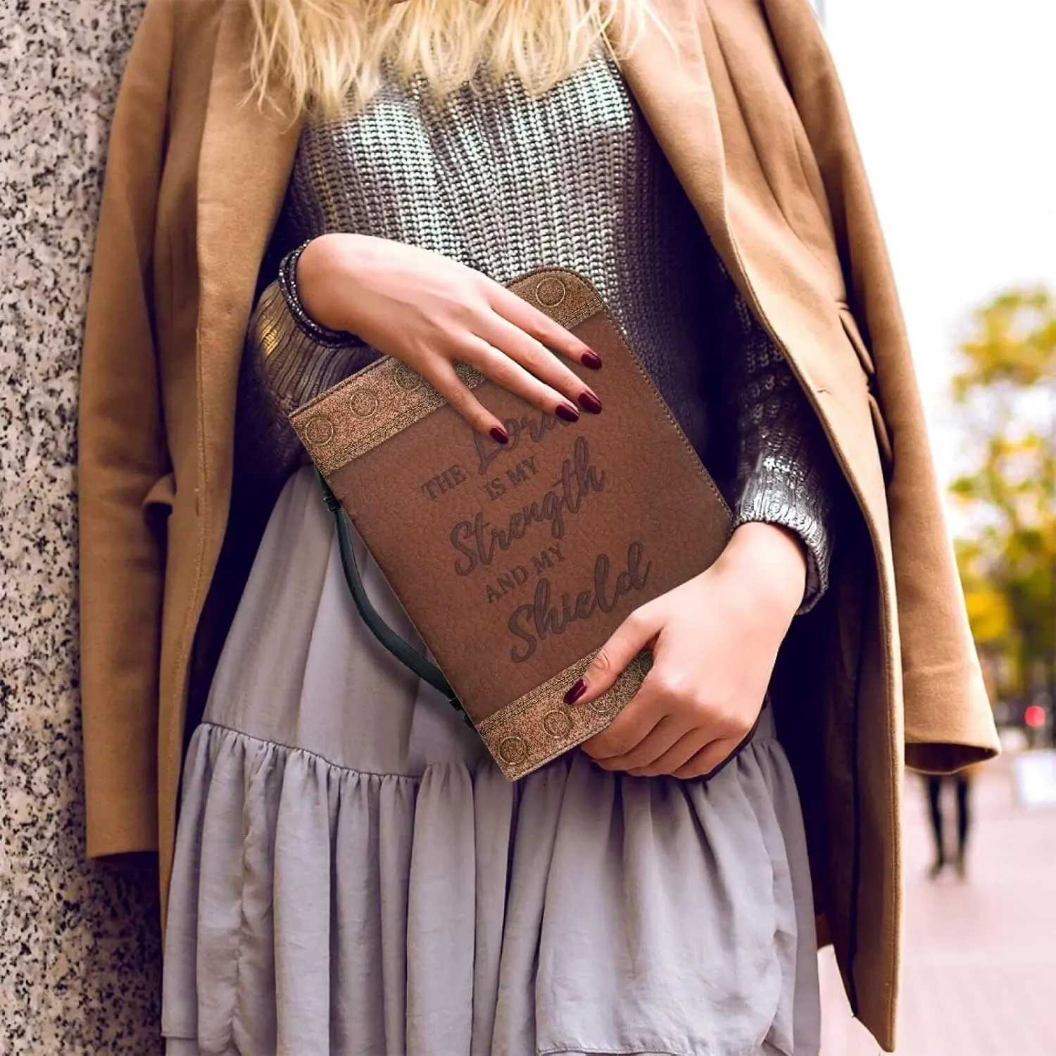 Bible Covers for Men and Women, Multi Pockets Bible Bag Tote for Girls with Handle, Durable Scripture Bag