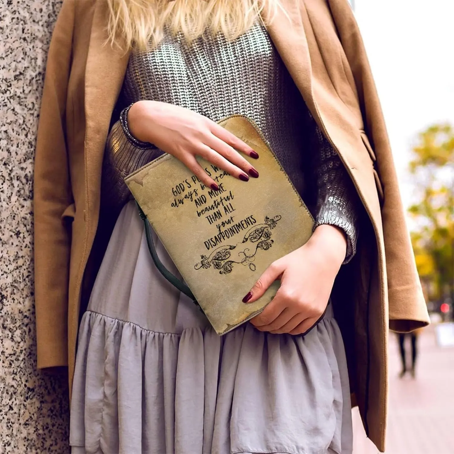 Bible Covers for Men and Women, Multi Pockets Bible Bag Tote for Girls with Handle, Durable Scripture Bag