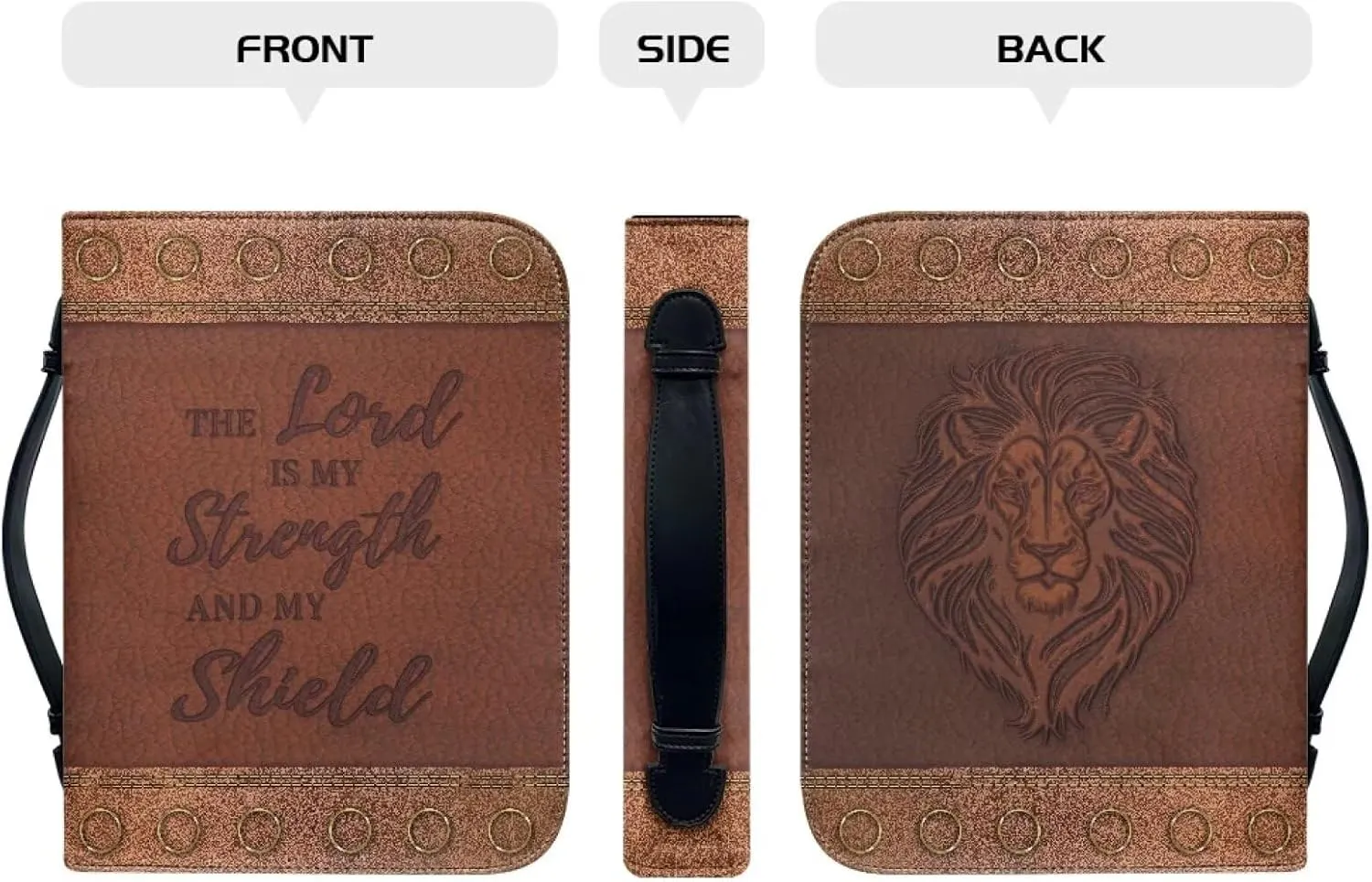 Bible Covers for Men and Women, Multi Pockets Bible Bag Tote for Girls with Handle, Durable Scripture Bag