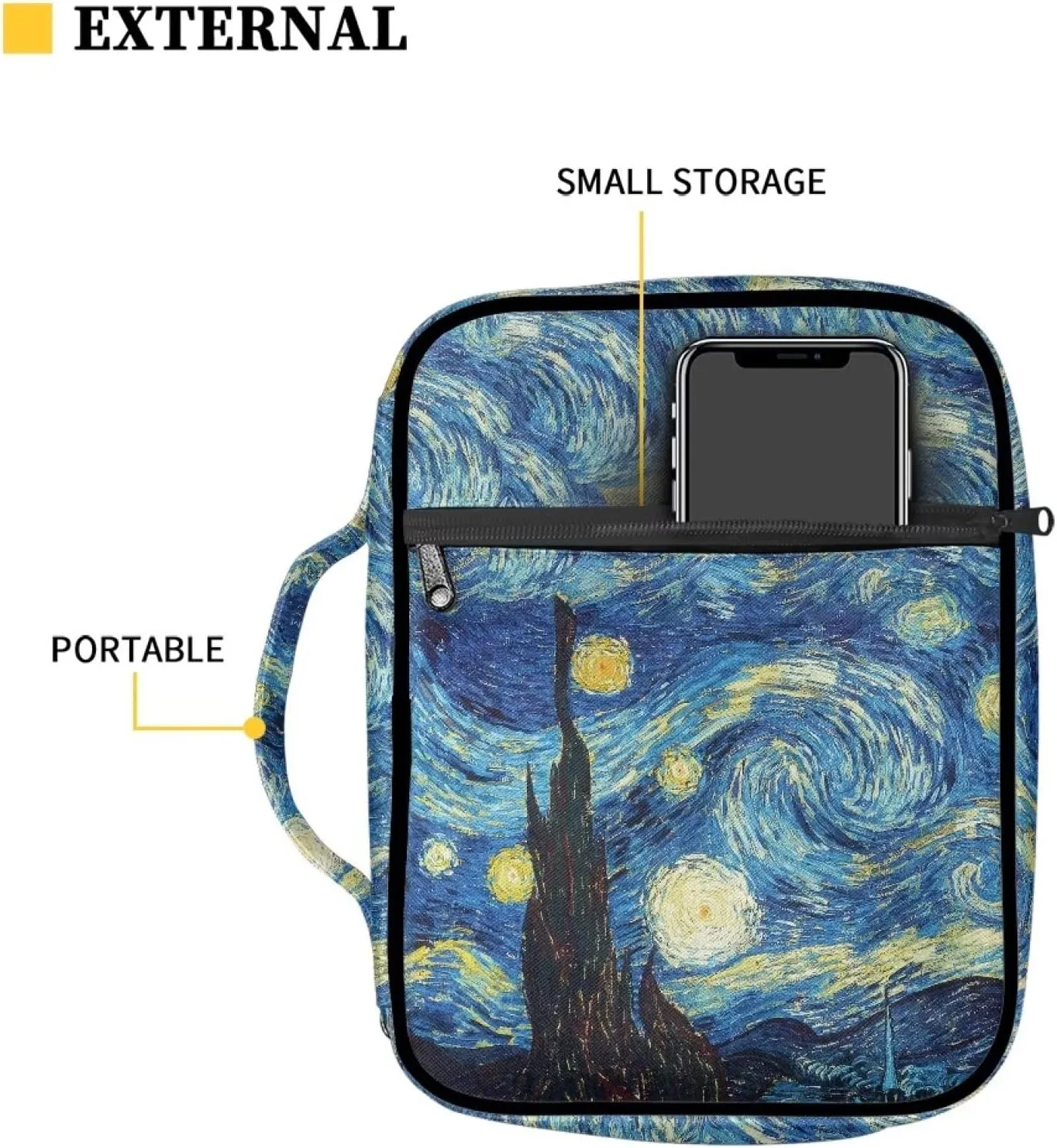 Bible Covers for Women Men Fashion Bible Bag for Pray Church Personalized Custom Handbag for Pens Cards Keys Gifts