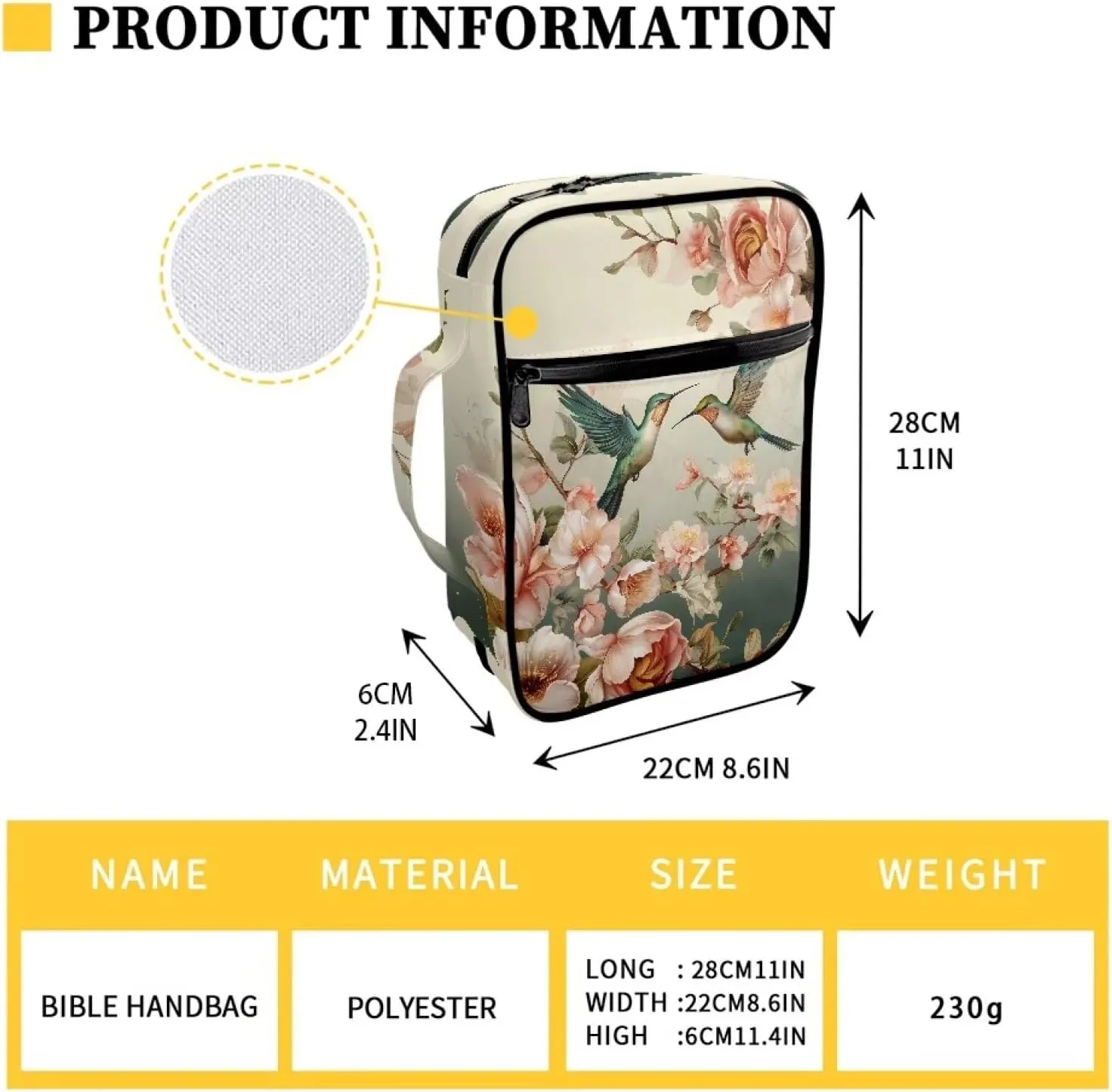 Bible Covers for Women Men Fashion Bible Bag for Pray Church Personalized Custom Handbag for Pens Cards Keys Gifts