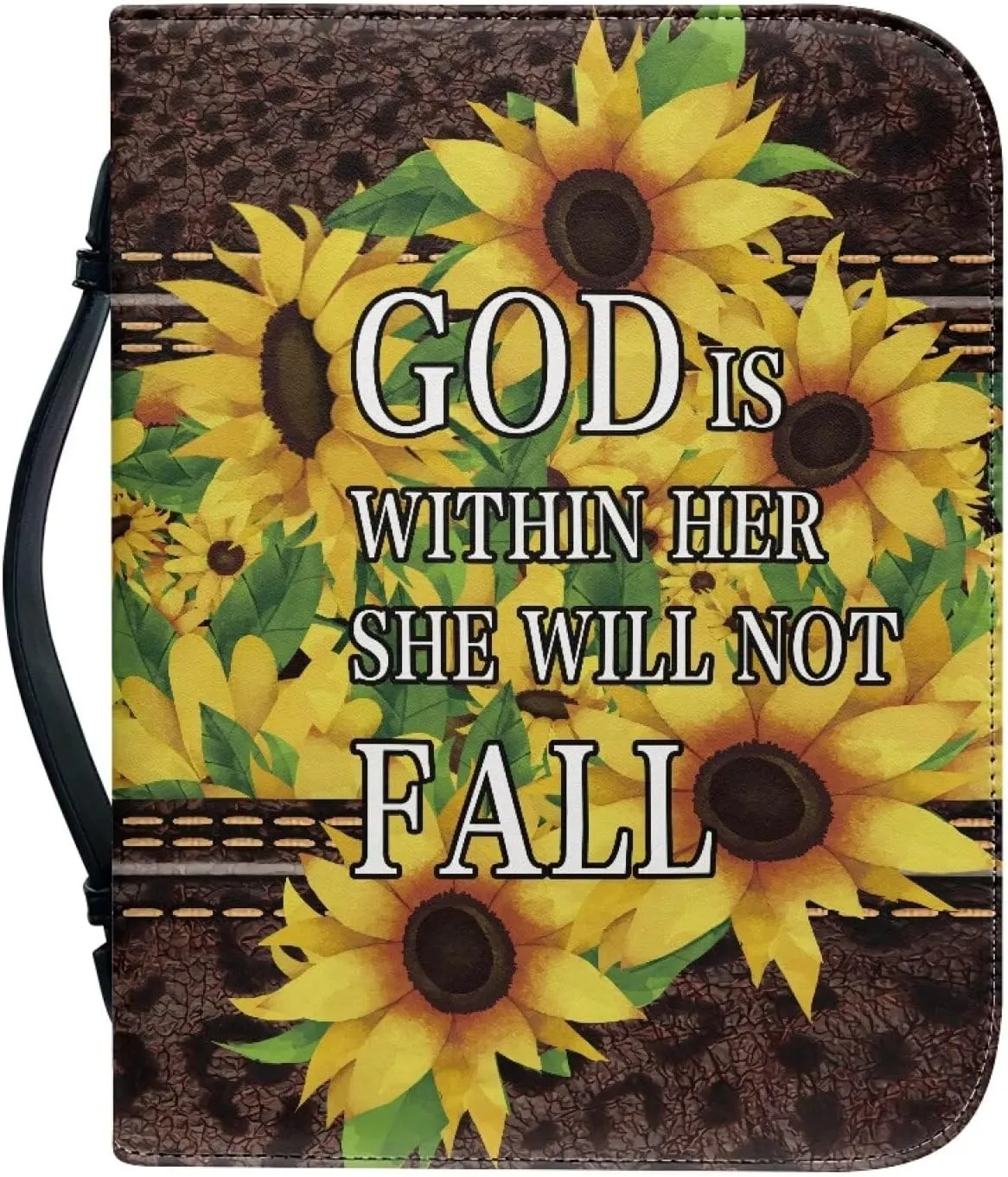 Bible Covers for Women PU Leather, Dustproof Church Bags for Girls Water Resistant Bible Case with Bookmarks
