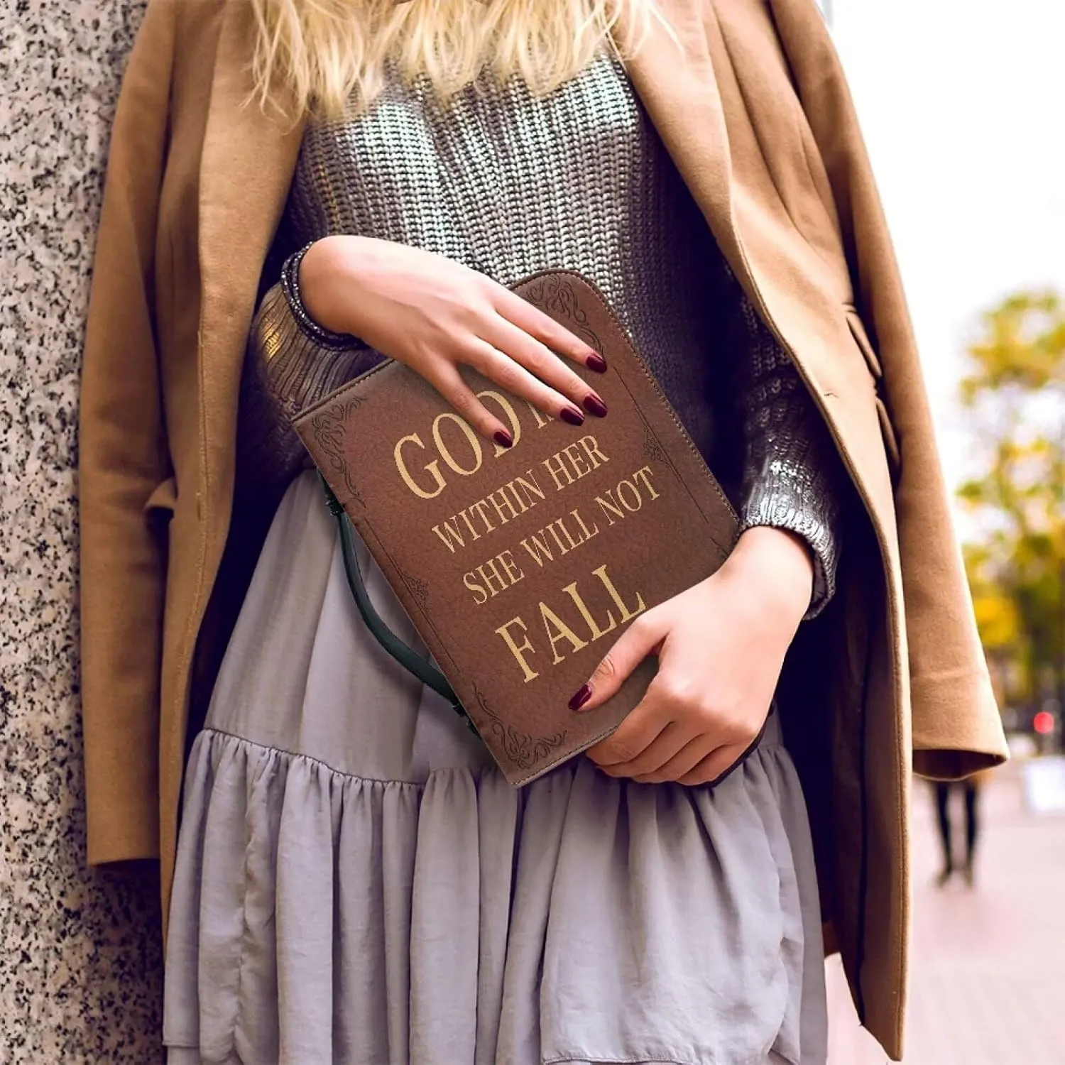 Bible Covers for Women PU Leather, Dustproof Church Bags for Girls Water Resistant Bible Case with Bookmarks