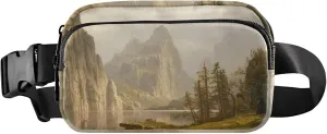 Bierstadt Albert Merced River Yosemite Waterproof Fanny Packs Women Belt Bag Hip Pack Bright Colored Travel Waist Pack for Men