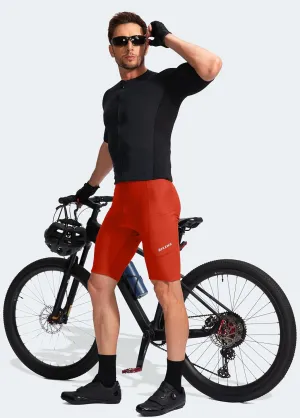 Bikewa Men's Bike Shorts 3D Padded Cycling Road Biking Mountain Riding Biker Bicycle UPF 50  Cycle Shorts Zipper Pockets