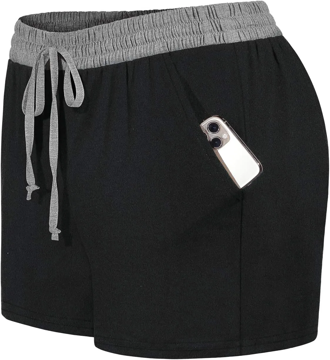 Blevonh Elastic Waist Soft Lounge Shorts Casual Pajama Shorts with Pockets