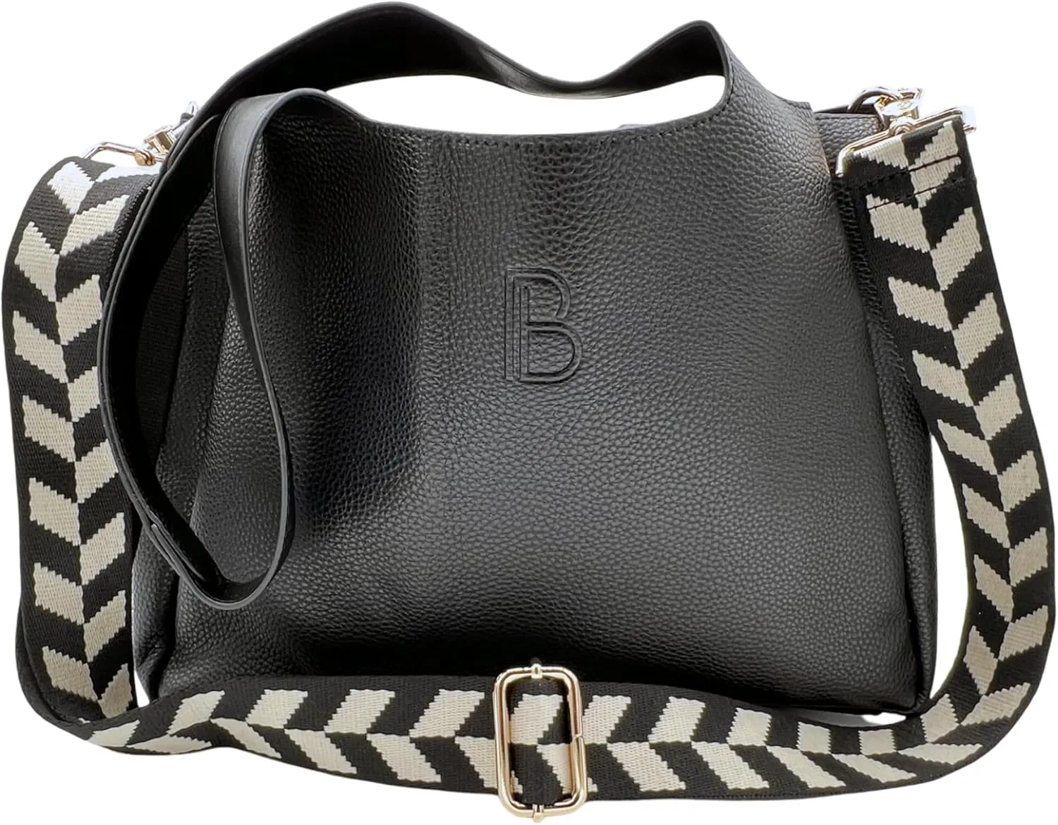 BLOC Handbags for Women, Hobo Bags, Bucket Purse PU Leather, Designer Dynamic Tote Top Handles and Adjustable Shoulder Strap