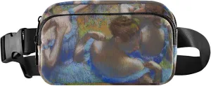 Blue Dancers Edgar Degas Prints Fanny Packs for Women Waterproof Anti Theft Belt Bag Cute Waist Pack for Women