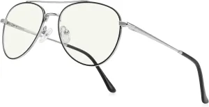 Blue Light Aviator Reading Glasses for men Women Metal Frame Spring Temple Computer Glasses