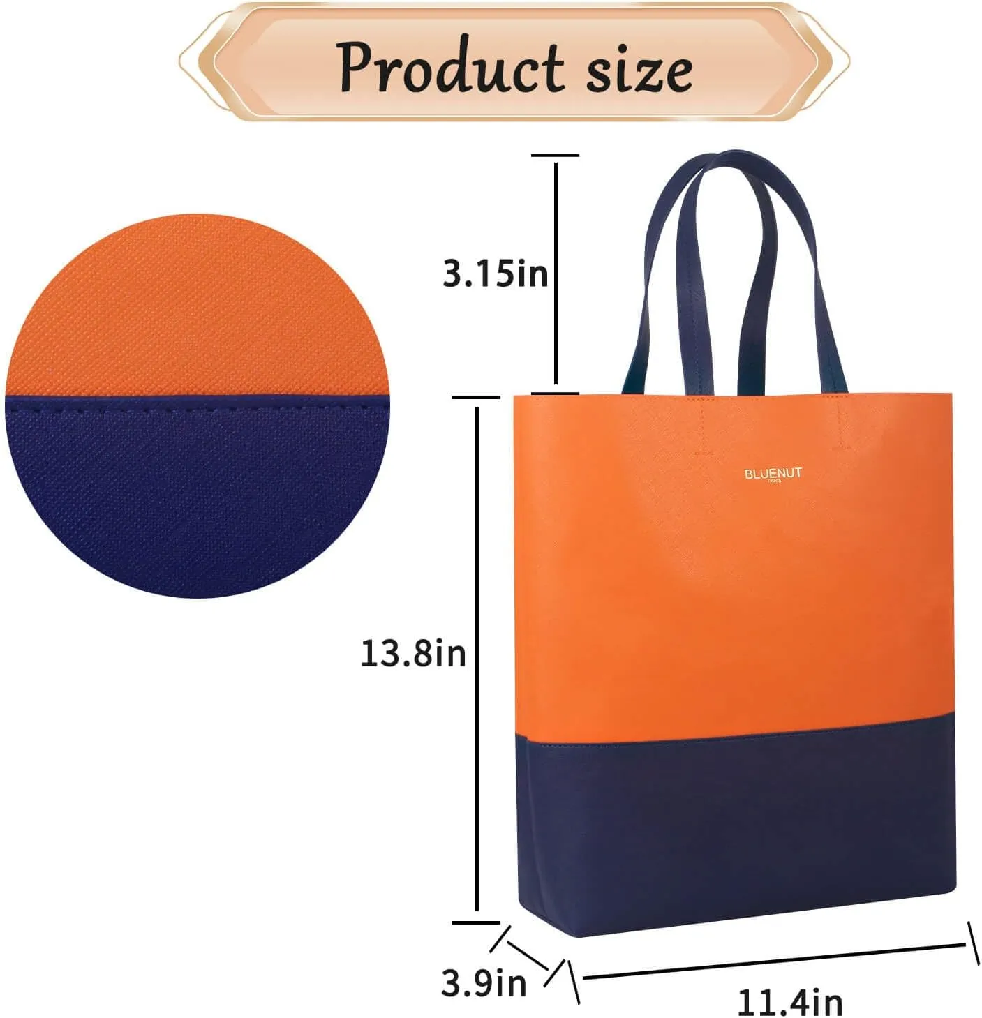 Bluenut Tote-Bag-for-Woman-Top-Handle-Satchel-Bag-2-Tone-Large-Tote-Bag-Purses-and-Handbag