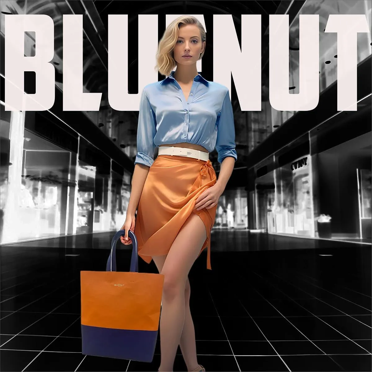 Bluenut Tote-Bag-for-Woman-Top-Handle-Satchel-Bag-2-Tone-Large-Tote-Bag-Purses-and-Handbag