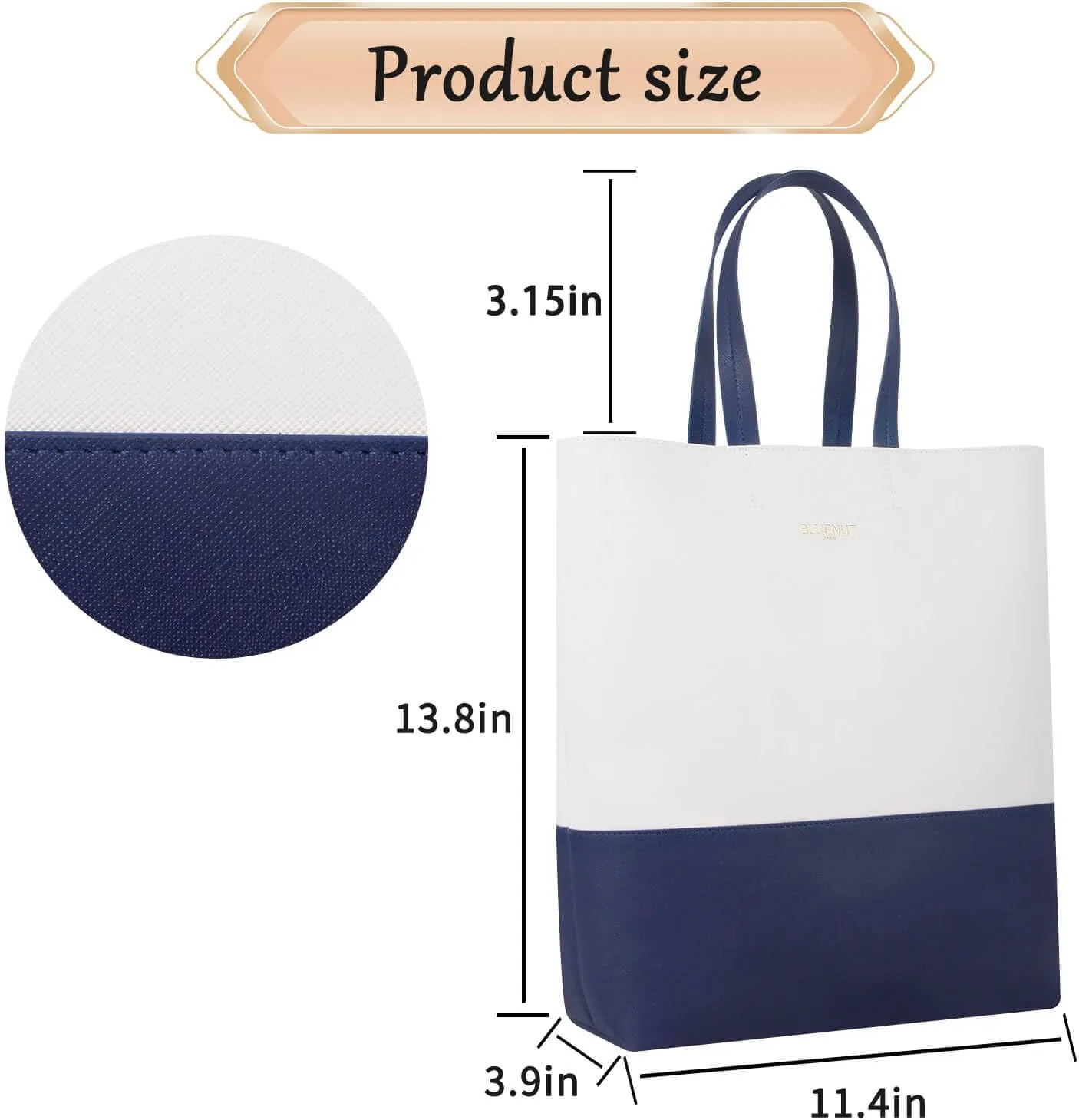 Bluenut Tote-Bag-for-Woman-Top-Handle-Satchel-Bag-2-Tone-Large-Tote-Bag-Purses-and-Handbag
