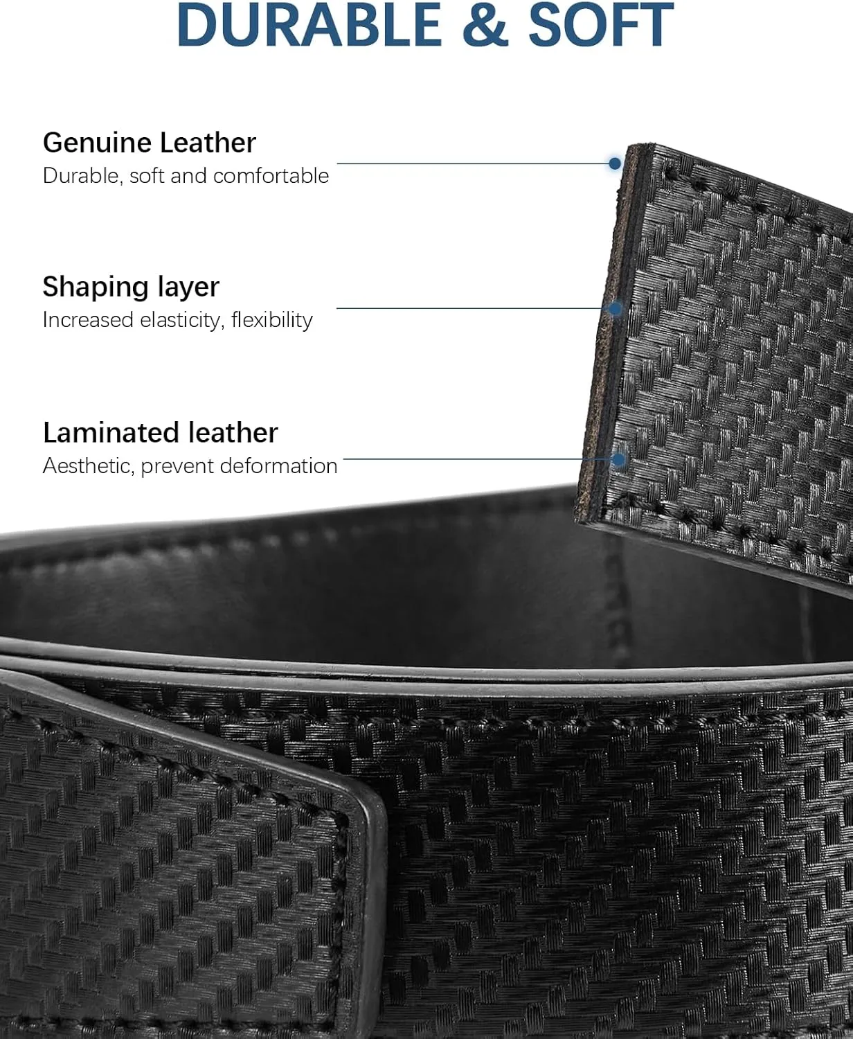 BOSTANTEN Mens Belt Leather Ratchet Belt For Men Dress and Casual with Adjustable Buckle, Trim to Fit