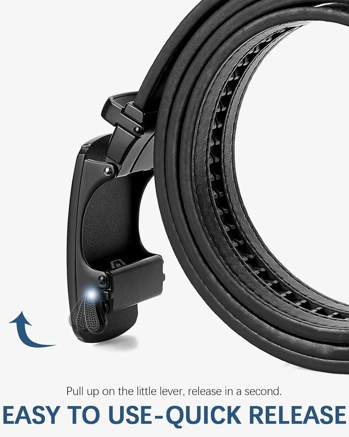 BOSTANTEN Mens Belt Leather Ratchet Belt For Men Dress and Casual with Adjustable Buckle, Trim to Fit