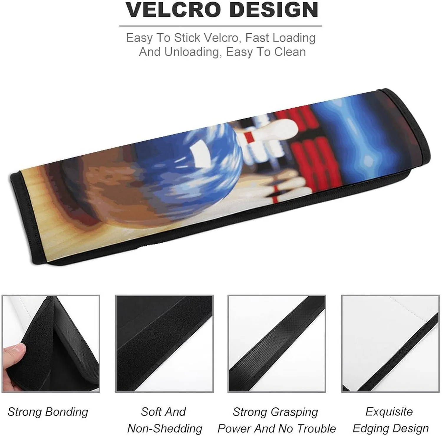 Bowling Auto Seat Belt Cover 1PCS Universal Car Seat Belt Shoulder Protector Pad, Protect Your Shoulders and Neck for Car Seat Belt, Shoulder Bag, Backpack