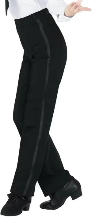 Boys Kids Latin Ballroom Dance Pants Elastic Waist Professional Jazz Modern Perfomance Trousers