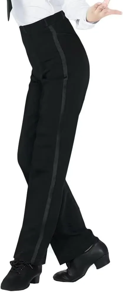 Boys Kids Latin Ballroom Dance Pants Elastic Waist Professional Jazz Modern Perfomance Trousers