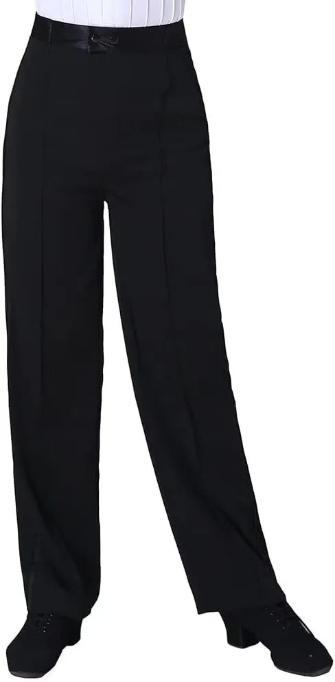 Boys Kids Latin Ballroom Dance Pants Elastic Waist Professional Jazz Modern Perfomance Trousers