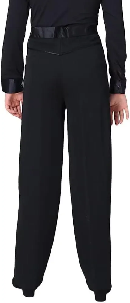 Boys Kids Latin Ballroom Dance Pants Elastic Waist Professional Jazz Modern Perfomance Trousers