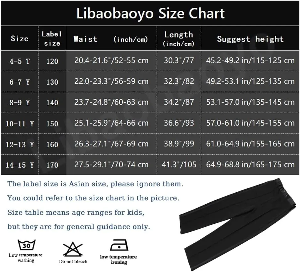 Boys Kids Latin Ballroom Dance Pants Elastic Waist Professional Jazz Modern Perfomance Trousers