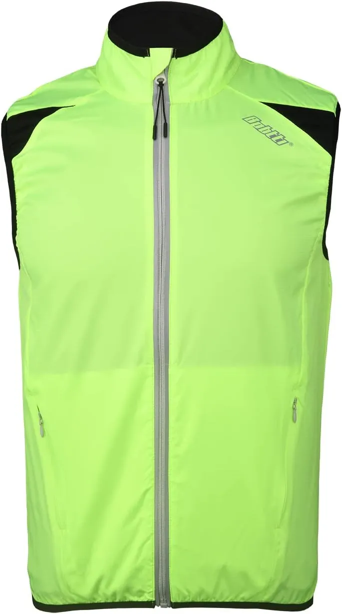bpbtti Men's Cycling Running Vest Sleeveless Windbreakers With Two side Pockets(2.0) - Windproof, Breathable and Reflective