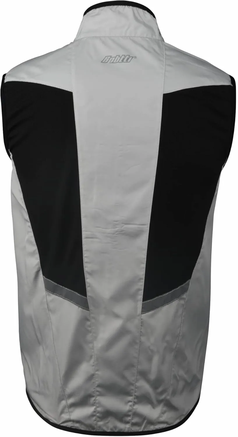 bpbtti Men's Cycling Running Vest Sleeveless Windbreakers With Two side Pockets(2.0) - Windproof, Breathable and Reflective