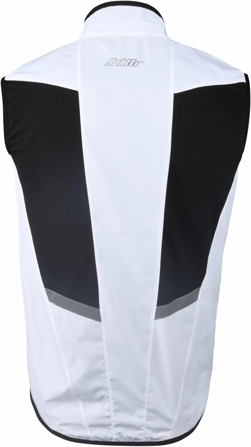 bpbtti Men's Cycling Running Vest Sleeveless Windbreakers With Two side Pockets(2.0) - Windproof, Breathable and Reflective