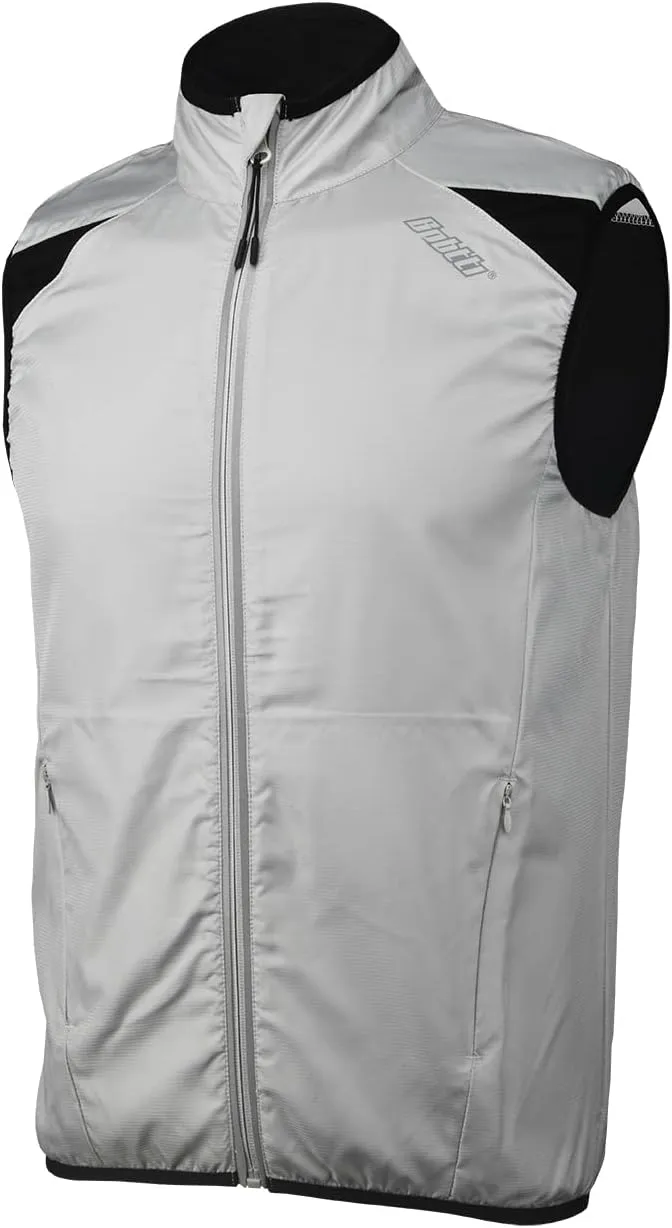 bpbtti Men's Cycling Running Vest Sleeveless Windbreakers With Two side Pockets(2.0) - Windproof, Breathable and Reflective