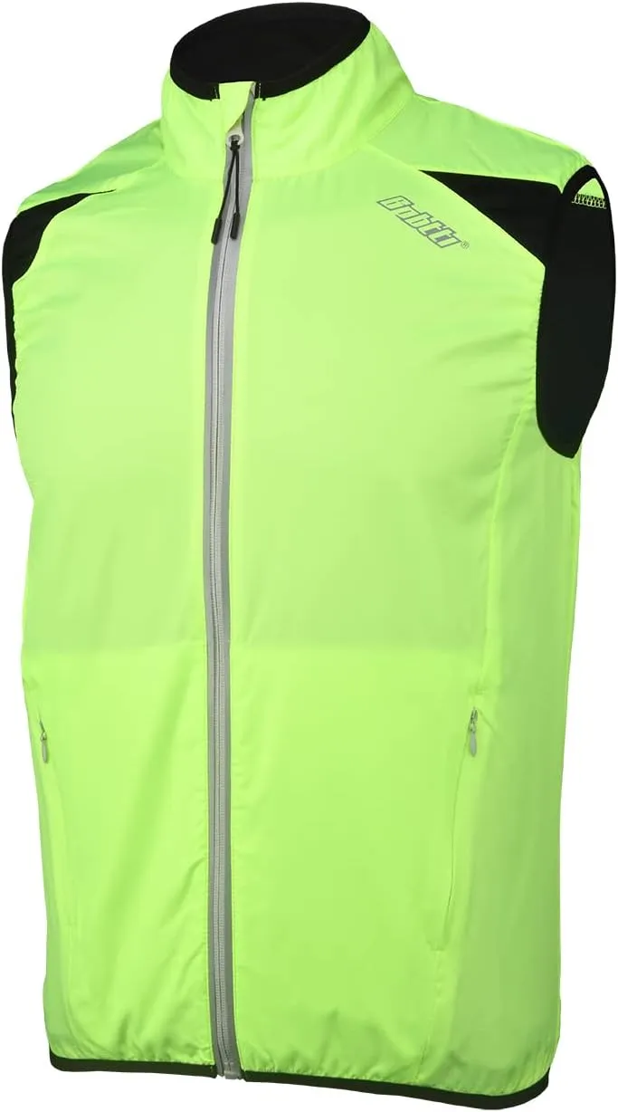 bpbtti Men's Cycling Running Vest Sleeveless Windbreakers With Two side Pockets(2.0) - Windproof, Breathable and Reflective
